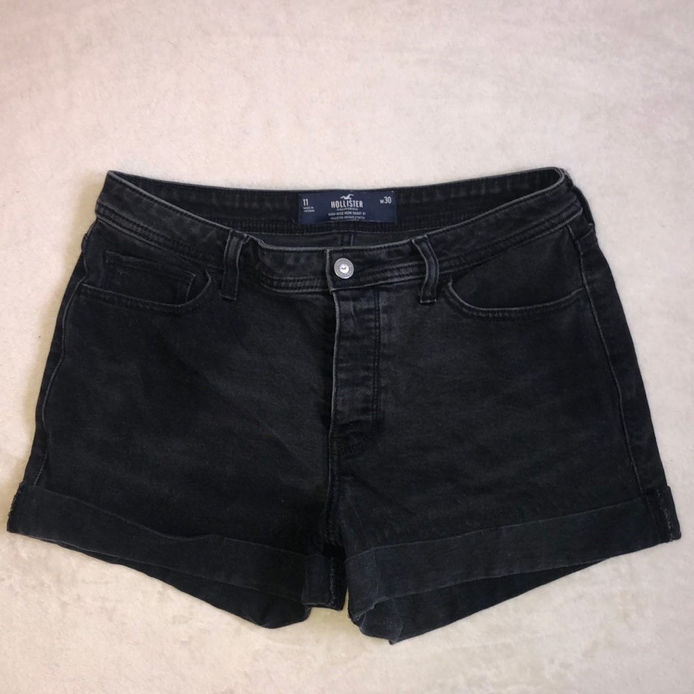 Hollister Classic Black Denim Shorts